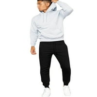 Lumento férfi gerenda láb edzés melegítő szett Lounge kapucnis pulóverek + nadrág ruhák Alkalmi Hosszú ujjú Loungewear