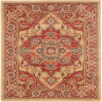Safavieh Madison Collection Area szőnyeg-Szín: Piros természetes, alak: kis téglalap, Méret: 5 'L 3' W