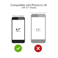 DistinctInk tok iPhone 6S-hez-egyedi Ultra vékony vékony, kemény fekete műanyag burkolat-fekete-fehér pöttyös