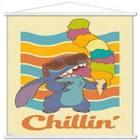 Disney Lilo és Stitch-Chillin fali poszter fa mágneses kerettel, 22.375 34