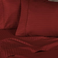 Superior Thread Count Egyiptomi Pamut Lap Szett, Bordó, Twin