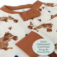 Őszinte babaruházat kisfiú vagy lány nemi semleges organikus pamut fitt fitt lábú alvó hálaadás pizsamák