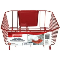 Rubbermaid Antimikrobiális Dish Drainer, Kicsi, Piros