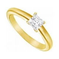 Gyémánt Pasziánsz gyűrű 18K fehér arany 0. CT gyémánt-Méret 4.5