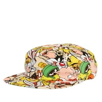 A Looney Tunes karakterek teljes nyomtatott Snapback sapka lapos számlával