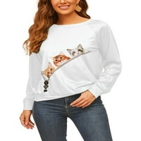 Avamo Női Őszi Hosszú ujjú Kerek nyakú póló blúz alkalmi Loungewear hálóruha tunika felsők ingek S-3XL