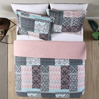 Modern szálak Sylvia Többszínű nyomtatott Patchwork pamut paplan, Twin Twin XL, darab