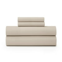 Gap Home Solid Percale Easy Gare Set, Deep Pocket Twin, Khaki, 3 darabok