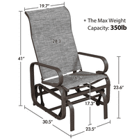 Easyfashion vitorlázó hinta szék a tornác teraszhoz kültéri, szürke
