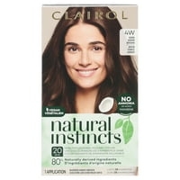 Clairol Natural Instincts Demi-állandó hajszín krém, 4W sötét meleg barna, alkalmazás, hajfesték