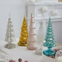 Censlighting Karácsonyfa Alakú Asztal Fény Ünnep Dekoráció Lámpa Üveg Stílus B