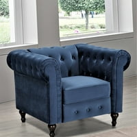 UsprideFurniture Shamblin hengerelt kar, széles tufed chesterfield szék