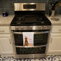 Fekete-cser Airedale Terrier húsvéti fehér konyhai törölköző készlet konyharuha