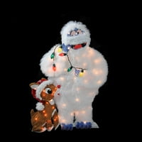 32 előre megvilágított földimogyoró Rudolph és Bumble 2-D karácsonyi Kültéri dekoráció