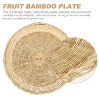Gyümölcslemez Egyszerű Snack Tároló Szőnyeg Kenyér Tároló Bambusz Kosár Asztal Dekoráció