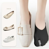 Split Toe Design zokni kényelmes, alacsony vágású Bélés zokni lábujjak Hallu Valgus korrektor Fekete