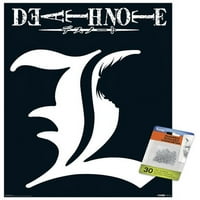 Death Note-L szimbólum fali poszter Pushpins, 14.725 22.375