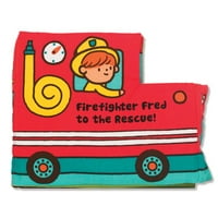 Melissa & Doug puha tevékenység könyv tűzoltó Fred a mentő