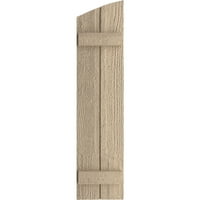 Ekena Millwork 11 W 76 H Timberthane durva fűrészelt két tábla csatlakozott a Board-N-Batten-hez, a Top Fau Wood redőnyökben,