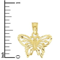 14k arany pillangó nyaklánc, pillangó medál ajándék a nők számára, ajándék anya, Brthday ajándék neki