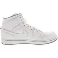 Nike férfi Air Jordan Mid fehér farkas szürke magas-Top bőr kosárlabda cipő-9M