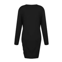 Női ruha, női divat nem helyszín nyomtatott ruha Kerek nyakú ujjatlan Mini ruha fekete 2XL
