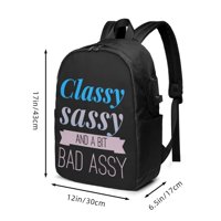 Classy pimasz és egy kicsit rossz Assy hátizsák könnyű Laptop hátizsák Daypack utazási iskola nők férfiak lányok