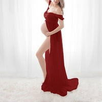 Női Rövid ujjú kismama ruha Pregnants fotózás kellékek Rövid ujjú szilárd ruha