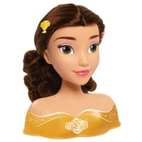 Disney Princess Belle Styling fej, barna haj, színlelt játékkészlet, szépség és a Szörnyeteg, hivatalosan engedélyezett