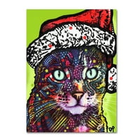 Védjegy Képzőművészet 'Óvatás macska karácsonyi kiadás' vászon művészete: Dean Russo