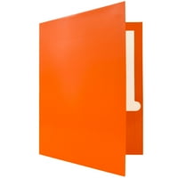 Fényes Két Zseb Mappa, Narancssárga, 50 Csomag