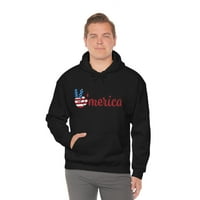 Amerika független hazafias egyedi Unise nehéz keverék kapucnis pulóver