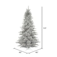 Vickerman 6.5 ' Ezüst Talmi Fenyő Mesterséges Karácsonyfa, Megvilágítatlan-Fau Ezüst Karácsonyfa-Szezonális Beltéri