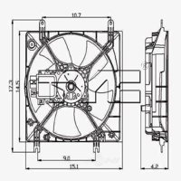 Motorhűtő ventilátor szerelvény 1999-hez-Mitsubishi Galant MI3115104