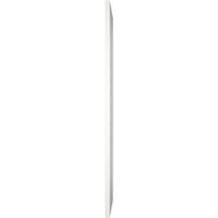 Ekena Millwork 18 W 52 H True Fit PVC Horizontális Slat keretes modern stílusú rögzített redőnyök, Hailstorm szürke