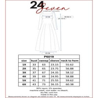 24 Seven Comfort Apparel Plus Méret Birodalom derék hosszú ujjú maxi ruha
