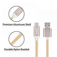 Micro USB Type C töltőkábelek, univerzális USB Nylon adatkábel Iphone Android okostelefonokhoz 3.3 Ft 6.6 Ft