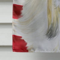 Carolines kincsek BB9666CHF Shih Tzu hazafias zászló vászon ház mérete nagy, többszínű