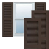 Ekena Millwork 18 W 48 H True Fit PVC Két egyenlő redőny, mazsolarna