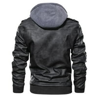 Steady Bomber Jacket férfi őszi és téli bőrkabát férfi Trend Laza Férfi kabát sötét szürke XL