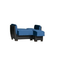 Ottomanson Origins Air Modern Convertible L alakú szekcionált kanapé, türkiz színes mikroszálas