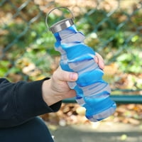 Cuo Szilikon összecsukható vizes palackok, 500ml hordozható összecsukható bővíthető vizes palack Sportcsészék szabadtéri