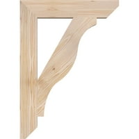 Ekena Millwork 1 2 W 20 D 28 H Funston SLAT Smooth Bracket, Douglas FIR