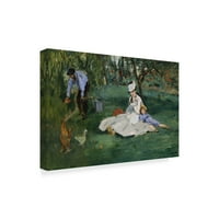 Védjegy Szépművészet 'A Monet Family' vászon művészete, Edouard Manet