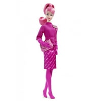 Barbie 60. évfordulója büszkén rózsaszín baba lófarokkal & Logo bross