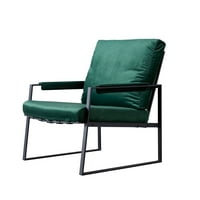 Aukfa társalgó szék, bársonyos párna akcentus szék ülőhely- fém keret- nappali hálószoba bútorok- zöld