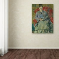 Védjegy Szépművészet „Madame egy piros karosszék” vászon művészete: Cezanne