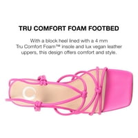 Journee Collection Womens Harpr Tru Comfort Faam nyitott négyzet alakú lábujj sarok szandál