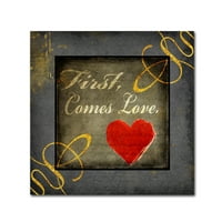 A LightBoxJournal védjegye a „Gold First Comes Love 1” vászon művészete