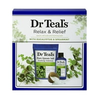 Dr Teal Rela & Relief eukaliptusz fodormenta Epsom só & habzó fürdő Ajándékkészlet